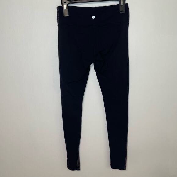 Lululemon Wunder Under Leggings 6 Womens Luon Gold Printed Athletic Athleisure - Picture 4 of 6